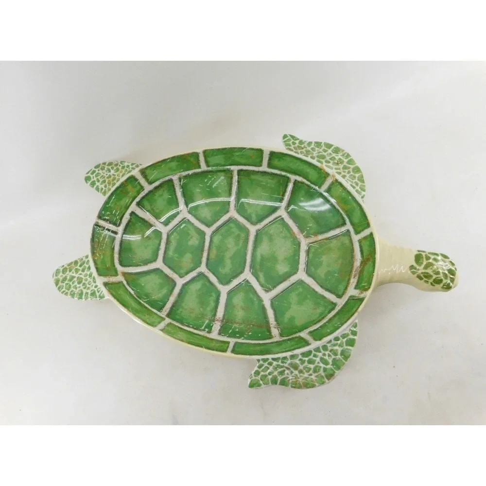 Pier 1 Speedy the Sea Turtle Melamine‎ Large Serving Bowl Pier One 22 in. Long